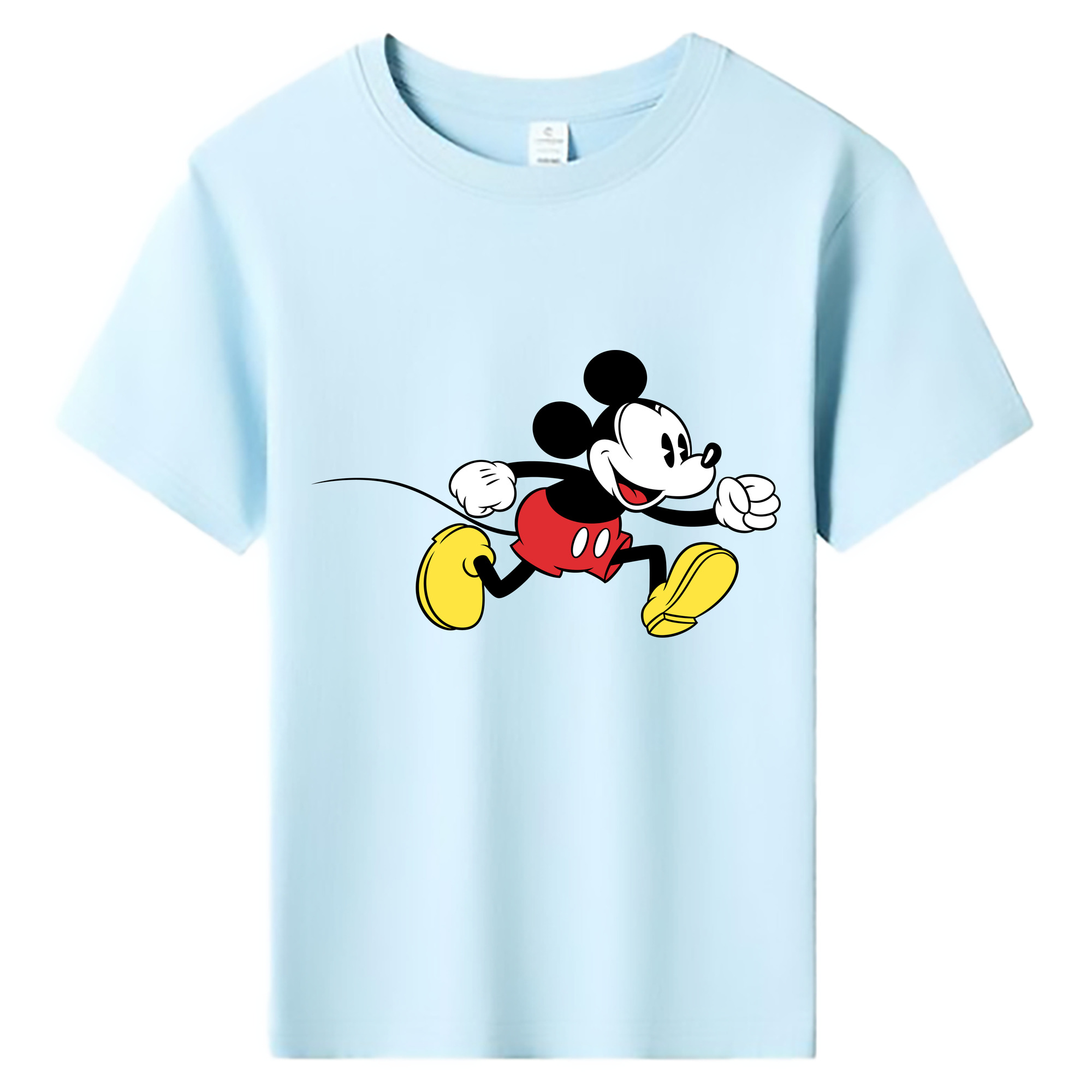 ミッキーマウス Mickey Mouse 綿100％キッズTシャツ（フロントプリント）